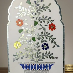 Handcrafted floral design Glass Thikri wall hanging panel by Kraft Inlay.